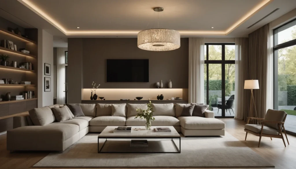 éclairage salon moderne